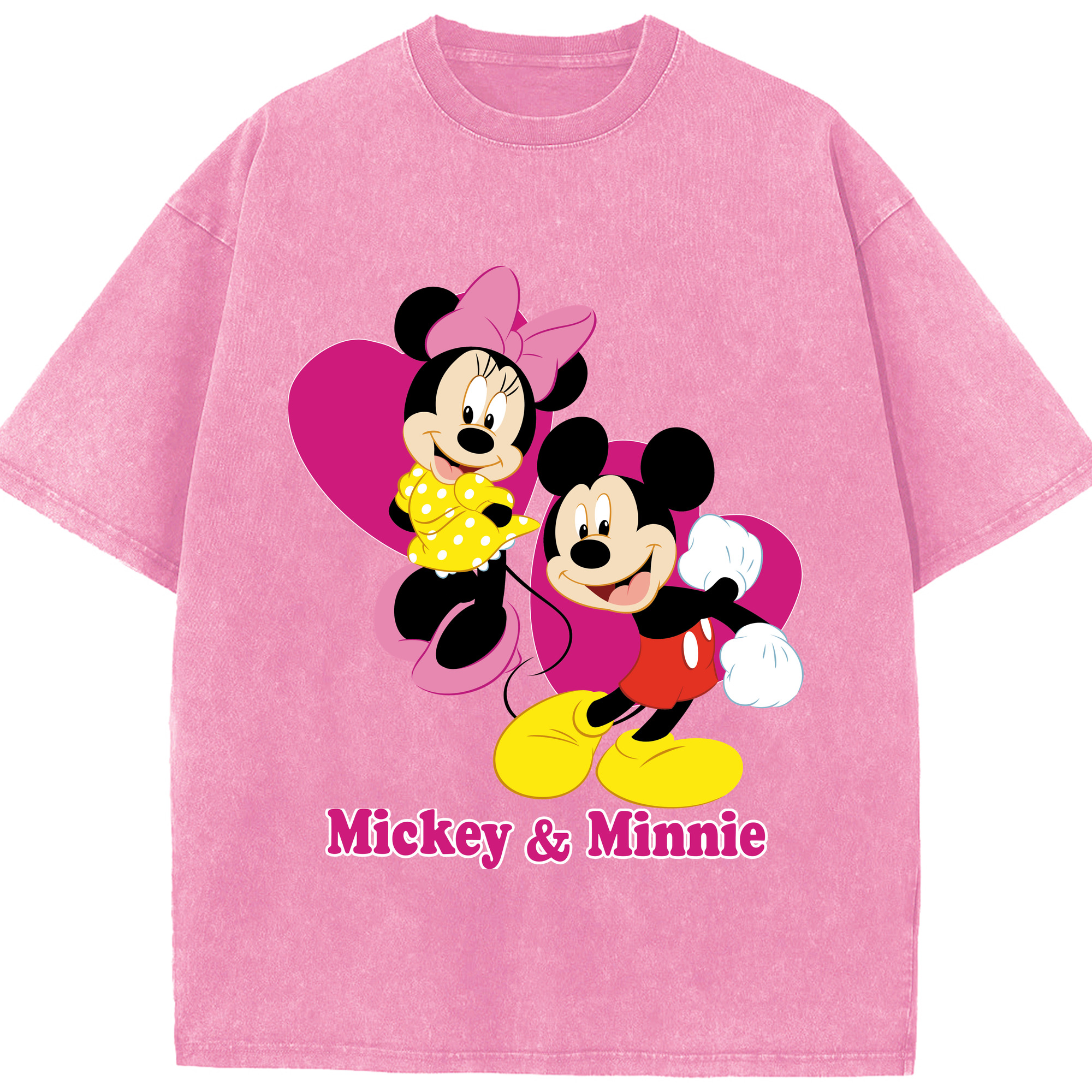 （画像用） ミッキーマウス Mickey Mouse 綿100% ヴィンテージ風 半袖Tシャツ（フロントプリント）